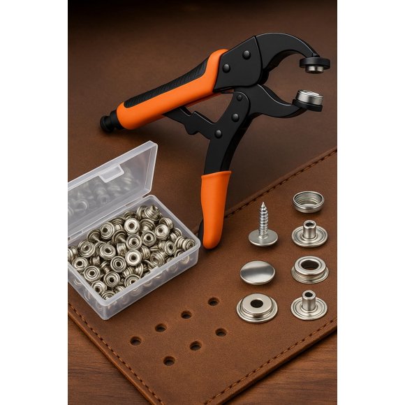 Kit de Herramientas para Remaches a Presión Seusoon Resistente con 210 Remaches