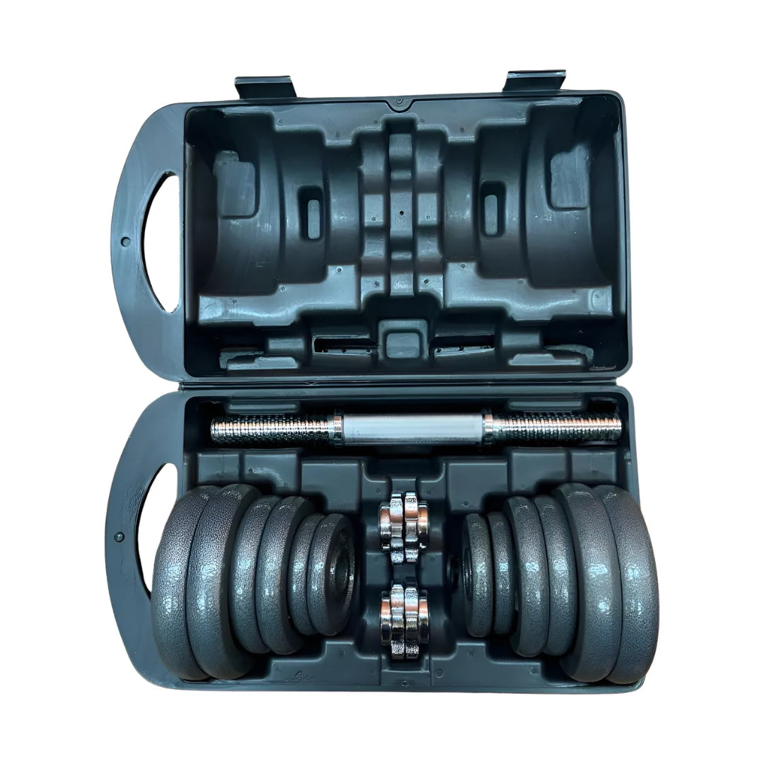 Mancuernas Ak Sport 20 Kg Negro – Set De Pesas Ajustables Para Entrenamiento