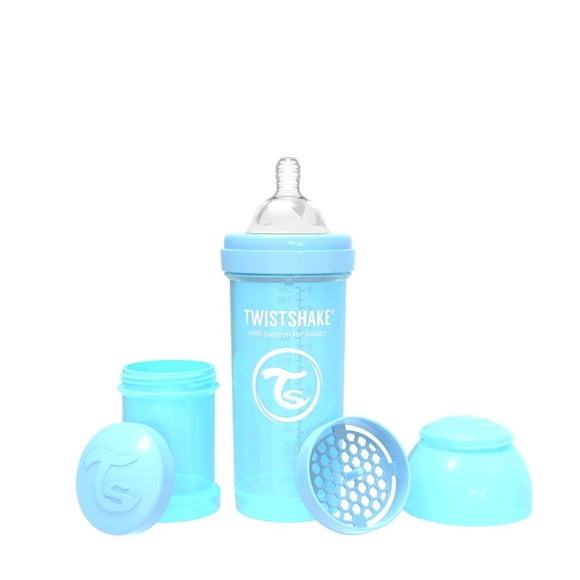 Mamadera 260ml Anticólico Azul.