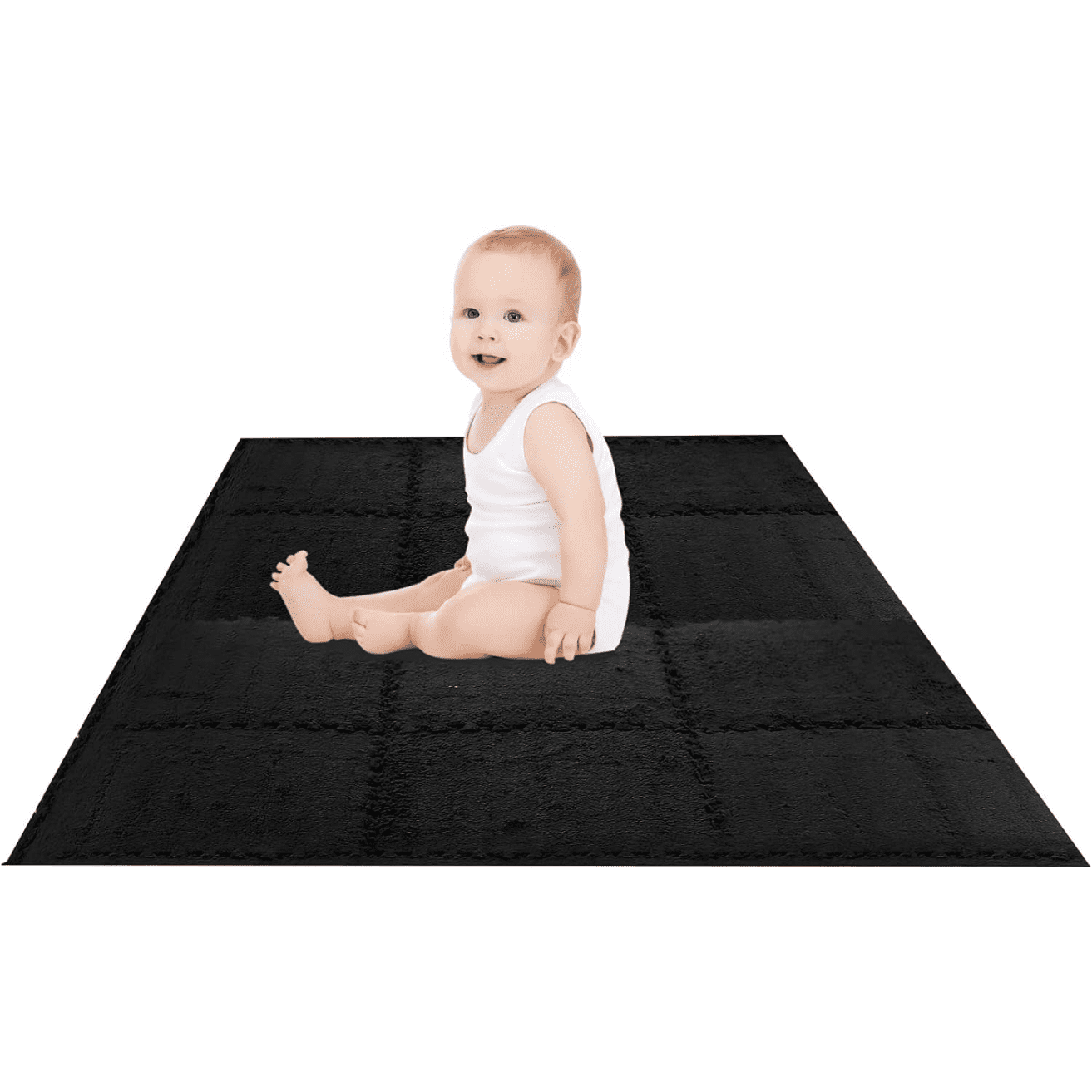 Genérica - Set 10 Alfombras Goma Eva Peluda Niños Piso Felpa 30x30cm