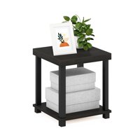 Mesa Auxiliar Furinno Turn-N-Tube, 2 Niveles, Gruesa, Sobremesa Espresso