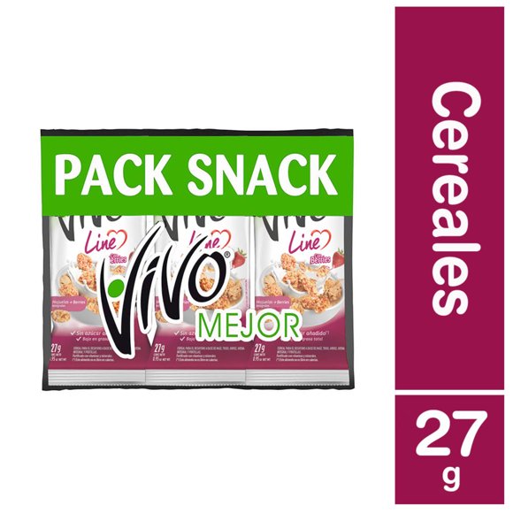 Pack Snack Cereal Vivo Line Berries, 27 g