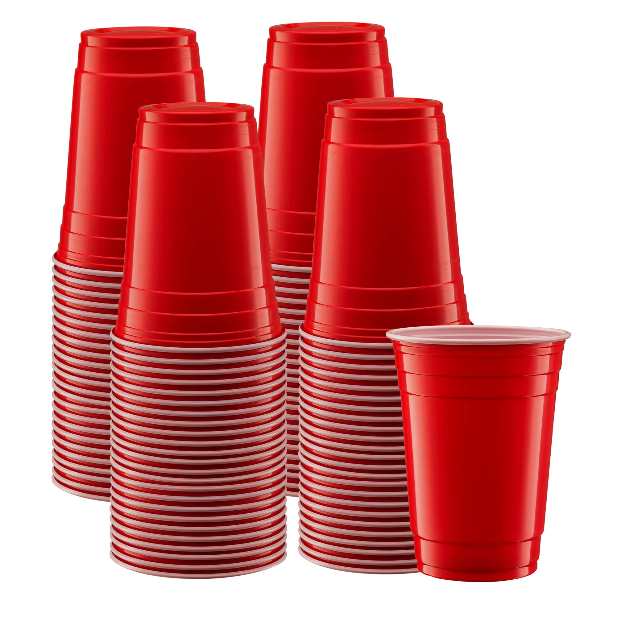 Vasos Rojos Desechables De Plástico Gusto 530 Ml, Paquete De 100