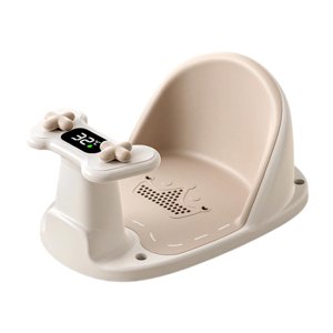 Magideal - Asiento De Baño Para Bebé, Asiento De Baño Para Bebés, Estable, Cómodo, Antideslizante, Suave, Con Fuerte Ventosa, Silla De Bañera. Caqui
