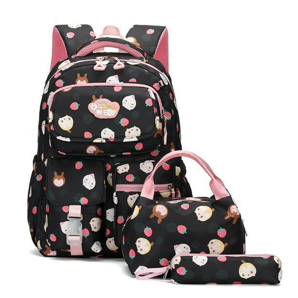 3pcs Cute Cartoon Pattern Backpack Lunch Bag And Pen Bag Set, Primary School Students School Bag, Primary School Student School Bag