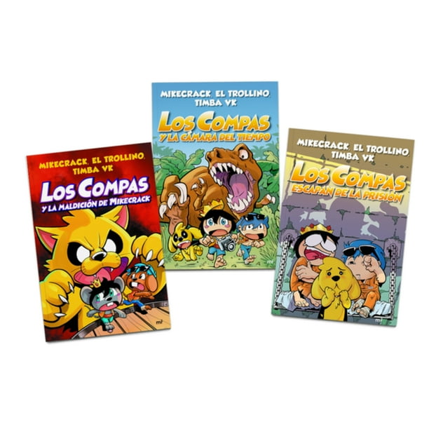 Libro Pack Los Compas (3 tomos) (Los compas y la maldición de Mikecrack  Los compas y la cámara del tiempo Los compas escapan de la prisión