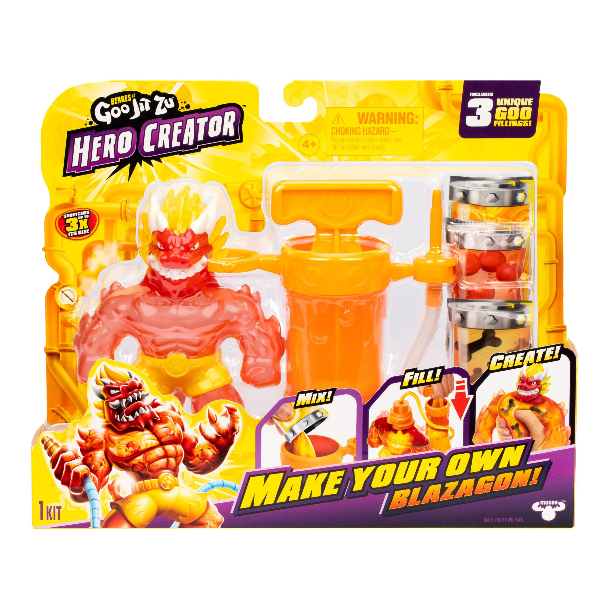 Figura Coleccionable Goo Jit Zu Set Creador Heroe Blazagon