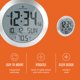 thumbnail image 3 of Reloj De Pared De Acero Inoxidable Digital Redondo De 20 Cm, 3 of 7