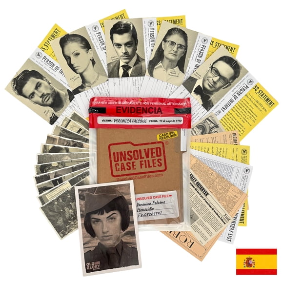 Juego de Mesa Casos Sin Resolver: Misterio de Verónica Falcone