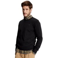 Jersey Tommy Hilfiger Liso Con Cuello Redondo Para Hombre, Color Negro