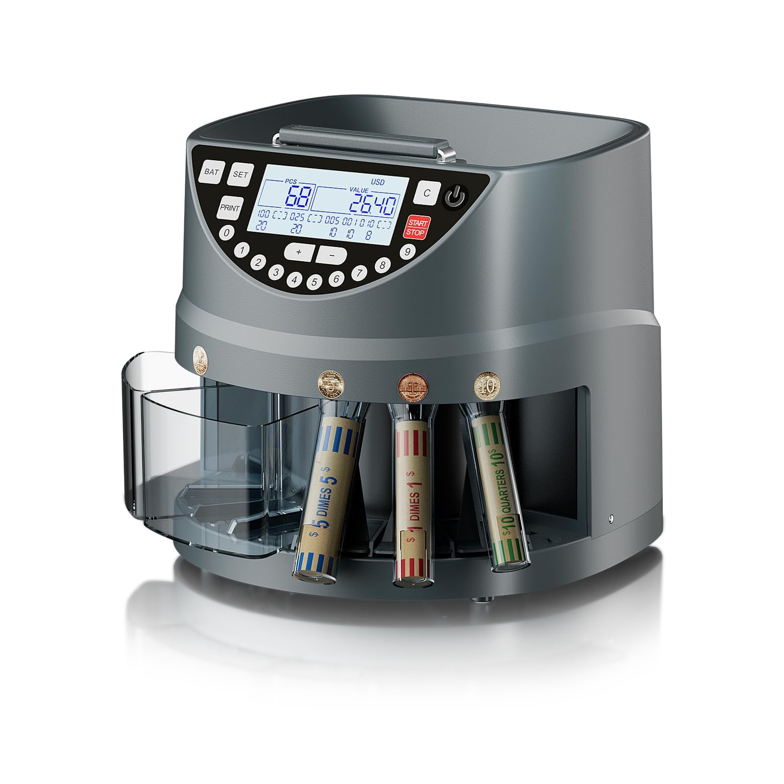 Contador Y Clasificador De Monedas Aneken Tft Display 300 Monedas/min