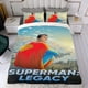 thumbnail image 4 of Legado de Superman Conjunto de sábanas temático, trío de piezas, cómodo y amigable con la piel, diseño único, regalo de decoración para el hogar para familiares, amigos y fans, 90 cm * 190 cm, 4 of 6