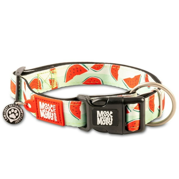 Collar Para Perros Talla S Ajustable Diseño Sandía