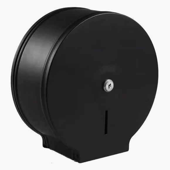 Dispensador de Papel Higiénico TOBEFORT 23 cm con Cerradura Negro