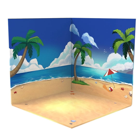 1:6 Fondo Escena Organizador Escena Vehículo Modelo Escaparate Para Figuras De Acción Playa