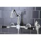 thumbnail image 2 of Grifo Kingston Brass Duchess de puente para montaje en pared con rociador, 2 of 9