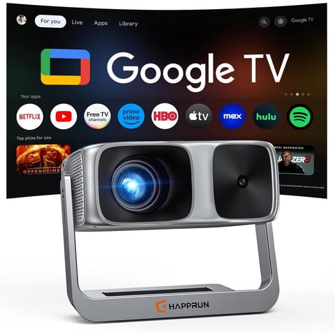 Proyector Happrun K7 4K Google Tv 2000 Ansi Wifi Exterior