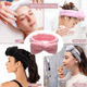 thumbnail image 5 of Diademas de belleza para mujer, extra suaves y ultraabsorbentes, cómodas para lavar el maquillaje, la ducha, el cuidado facial, el spa, banda gruesa para el cabello para niñas., 5 of 5