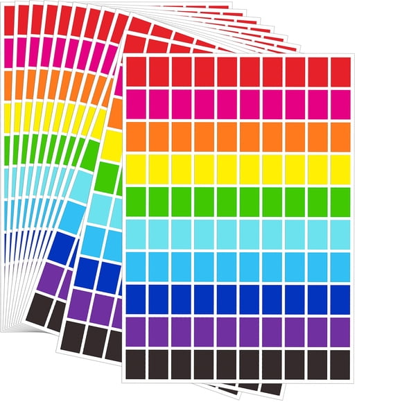 Etiquetas adhesivas YSHIHE 1,3 × 1,9 cm 5000 piezas 10 colores