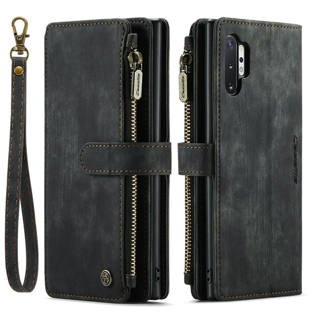 CaseMe For Samsung Galaxy Note 20 Ultra Note 10 Note 10 Plus Wallet Case, Leather Card Holder, Magnetic Kickstand & Zipper