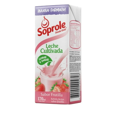 Leche Cultivada Tradicional Frutilla 3X170 Ml 510 Ml Soprole