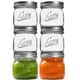 thumbnail image 1 of Macarrones Mason Jars, 6 unidades, boca ancha, 480 ml, con tapas herméticas, 1 of 7