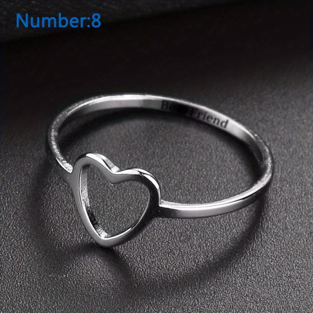 1pc Heart Ring for Men - Trendy and Stylish Hollow Out Design for Daily Wear and Gift Giving - Perfect Birthday or Holiday Gift for Boyfriends