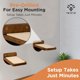 thumbnail image 4 of Set de 3 peldaños de pared para gatos, diseño de Cat Wall Stairs INICIO, color marrón oscuro, 4 of 8