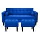 thumbnail image 1 of Sofa Retro 3c + 2 Pouf Felpa 00 Azul Rey, 1 of 6