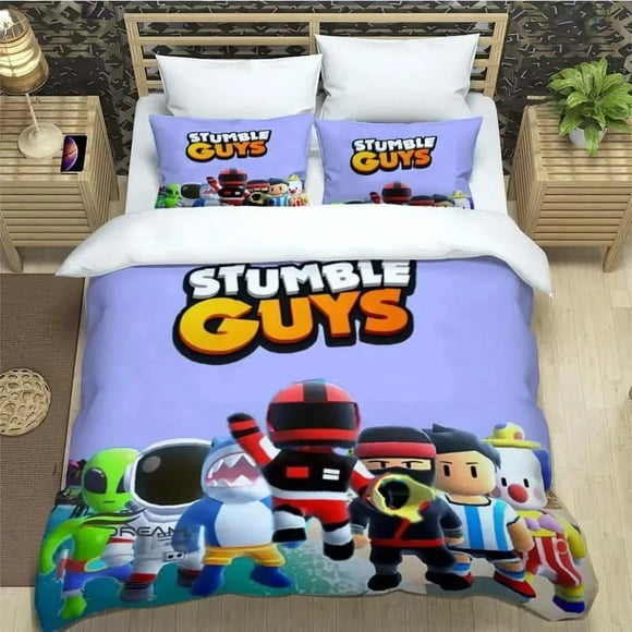 3D Game Cartoon Stumble-guys Bedding Sets exquisite bed supplies set duvet cover comforter set Luxury Birthday Gift Home Textile