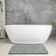 thumbnail image 5 of REGALWOVEN Uxcell Alfombra de Baño de Espuma con Memoria, Alfombra de Baño Suave y Absorbente Antideslizante de Secado Rápido para Baño Gris Claro 20" x 32", 5 of 6