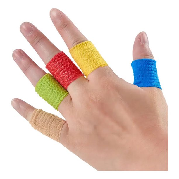 Pack X5 Venda Cohesiva Autoadhesiva 2,5cm X 4,5m Marin Cinta Elástica Para Vendaje Deportivo, Primeros Auxilios, Soporte Articular, Mascotas, Curaciones, No Irrita Piel, Alta Resistencia Varios