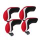 thumbnail image 4 of 4 Piezas Golf Hybrid Ut Club Head Cover Headcover Con Etiqueta De Número Rojo, 4 of 5