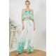thumbnail image 1 of Conjunto de Top Corto Estampado y Pantalones Largos de Pierna Ancha, 1 of 5