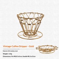 Xusx111 - Acero Inoxidable Goteador De Café Plegable, Ideal Para Acampar Y Viajar, Ligero Y Fácil De Almacenar