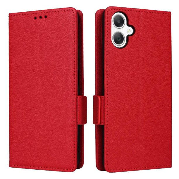 Funda Cartera para Samsung Galaxy A06 Tapa Flip con Ranuras y Soporte Rojo