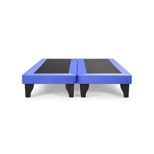 Dec-Hogar - Base De Cama Europea 2 Plazas Felpa Azul