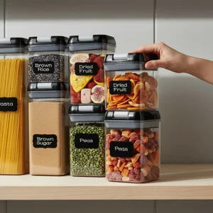Casadeliacl - Contenedores De Alimentos Genéricos 1.9 L, Set De 5 Trasparente