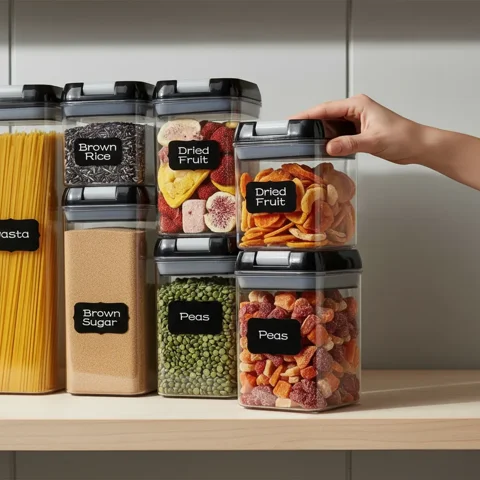 Casadeliacl - Contenedores De Alimentos Genéricos 1.9 L, Set De 5 Trasparente