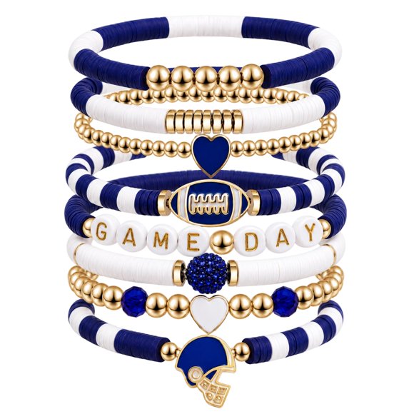 Pulsera Artlunar con Encanto de Fútbol Apilable Azul