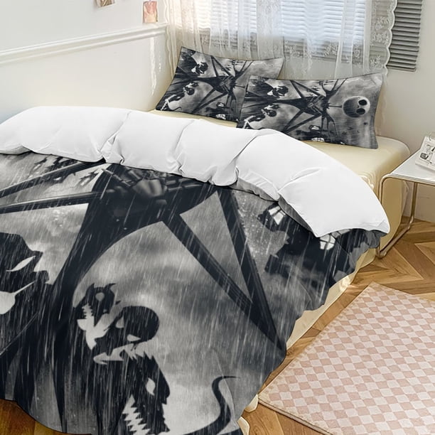 Rain Jack The Nightmare Before Christmas Comforter Set Soft 3 Pcs Twin Bedding Sets Thicken for All Season