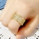 thumbnail image 4 of Xiao Hua Anillo de Estilo Retro Chapado en Oro, Engastado con Circonia Cúbica, Joyería para Mujer, Anillo Conmemorativo de Aniversario de Boda y Compromiso (Oro N.º 8), 1 Pieza, 4 of 4