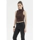 thumbnail image 2 of Polera Mujer Cuello Alto Café Oscuro, 2 of 4