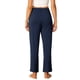 thumbnail image 3 of Pantalones de pijama de algodón para mujer INSPIRE CHIC, suaves y transpirables, pantalones de dormir con bolsillos y cintura elástica L Azul profundo y negro, 3 of 6