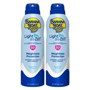 Protector Solar En Aerosol Banana Boat Light As Air Spf 50 177 Ml X2