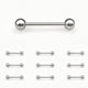 thumbnail image 2 of suxuMhao 10Pzas 16G 20MM Barra Recta Anillos de Lengua Plateados con Bola de 3MM Anillos de Lengua de Metal Joyería Barra de Lengua Joyería de Piercing Corporal Joyería de Lengua para Ocasiones, 2 of 2