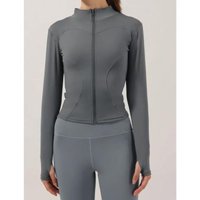 Likeshop - Poleron Deportivo Mujer Ajustado Elasticado Cierre 9014