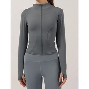 Likeshop - Poleron Deportivo Mujer Ajustado Elasticado Cierre 9014