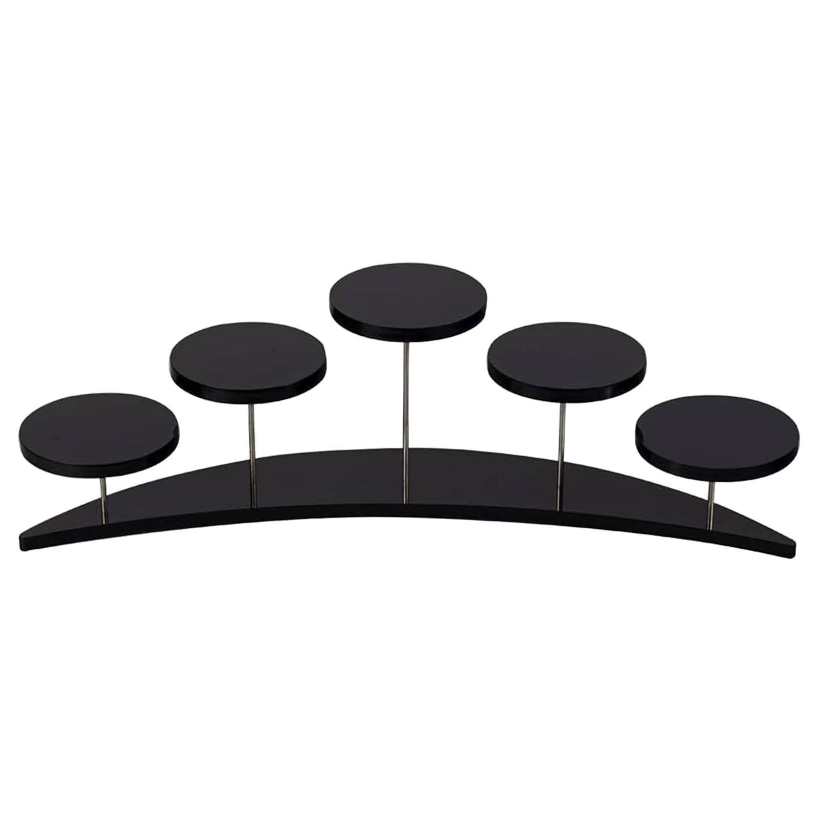 Magideal - Exhibición Del Plato De Servicio De Pastelería De Acrílico, Estante Del Soporte De Exhibición Del Postre De La Torta De La Joyería, Soporte Del Postre Negro