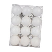 Bothyi - 24X Bolas De Navidad Decoración Del Hogar Adornos De Árbol De Navidad Para Fiesta Hogar Vacaciones Blanco